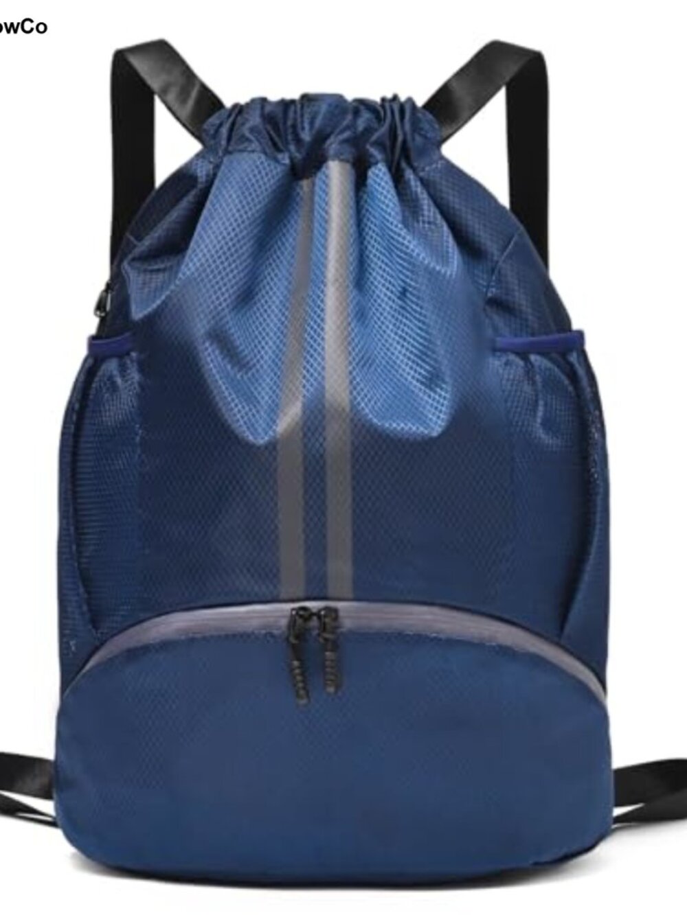 LOKAPEGY Waterproof Nylon Drawstring Gym Backpack with Shoes Compartment